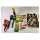 Tools:  pipe wrenches, drill bits, saw blades,