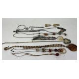 Costume Jewelry: necklaces, pierced and clip-on