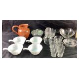 Set of 4 Anchor Hocking Milk Glass soup bowls,