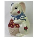 Poppies on Blue Lennox  unit cookie jar, no chips