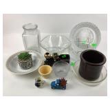 6 in dark brown Albany Slip Glaze crock;