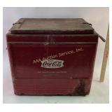 Metal Coca Cola cooler, 18Wx13Dx15, no lid,