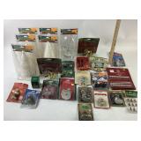 Christmas decorations: frosted trees, icesicles,