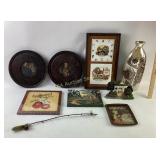 Decor: 14 in ceramic bronze Suzani vase