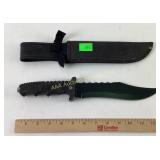 Fixed blade 8 inch knife in sheath