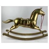 Brass Rocking Horse  23.5in H, 34in W