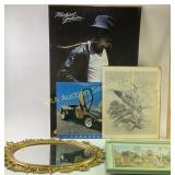 Gold toned wall mirror.  Michael Jackson ï¿½King of