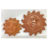 Terra cotta sun wall hangings