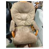 Glider Rocker with Upholstered Arms & Removable