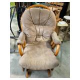 Glider Rocker with Upholstered Arms & Removable