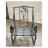 Metal Outdoor Rocking Chair (36 in. H X 25 in. W