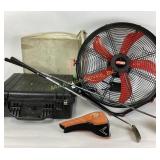 Hyper tough fan, works, gun case, desiccant pack