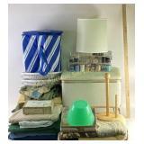 Sewing Basket with Supplies, Towels, Cooler, and C