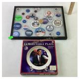 Presidential buttons: McCarthy, Stephenson, Bush,