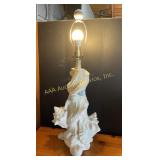 Seashell Plaster Table Lamp -Works