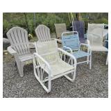 Outdoor Chairs (7) Plastic, Mesh, Strapping, PVC