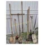 Post Hole Digger, Pitchfork, Axe, Spades &