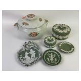 Wedgwood Green Jasperware and Hallï¿½s Kitchenware C