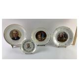 Presidential Plates, qty 4, Vintage