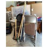 Two (2) Samsonite padded folding chairs & 2 Cosco