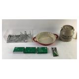 Homemade preserves crock, staub pie plate, pop a