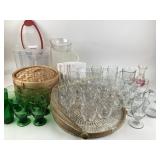 Stemware, glasses, beer steins, measuring cups,