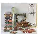 Country Apple sign, wooden apple decor, pine