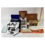 Greist micro-height gage, starrett depth