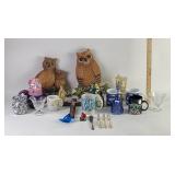 Marshall pottery small pot w lid, Heisey etched