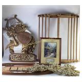Thomas Kinkade framed art, metal/wood bless our