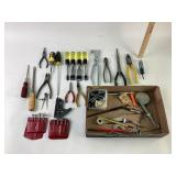 Tools: chisels, screwdrivers, wheel weight