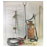 Garden Mark Sprayer, CB radio antenna, outdoor tv