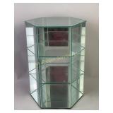 Glass display case approximately 14in tall