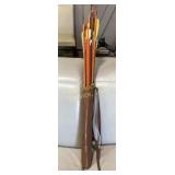 Twenty (20+) vintage arrows, 4 with broad heads