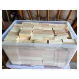 Wood blocks, possibly Canadian spruce, 3 1/2x2