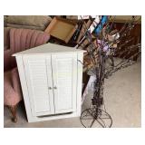 White corner stand 32in tall x 25.5in wide. 1