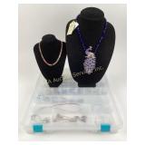 Costume jewelry with 925 and 585 markings