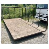 6ft x 12ft wheeled cart/trailer. 6in wheels. 4ft