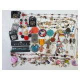 Costume jewelry: Disney pins, hard rock pin,