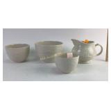 Longaberger Ivory woven small nesting bowls,