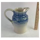 Longaberger pottery cornflower blue pitcher