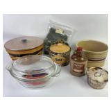 Ceramic Containers, Fire-King Bake Dish, Longaberg