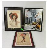 Norman Rockwell lithograph of young boy in Dr.