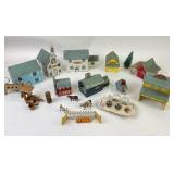 Wooden village, some broken pieces