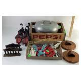 Primitive wood & cast iron adult ice skates