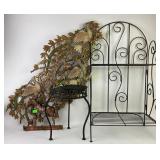 Plant stands: foldable 2 shelf iron rack, small