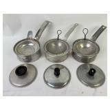 Aluminum Small Pan Set, 9 piece, Vintage
