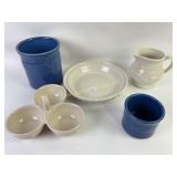 Longaberger Ceramics Including Pie Plate, Crocks,