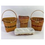 Longaberger Woven Baskets with Liners