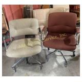 Pair of Steelcase MCM office chairs : burnt